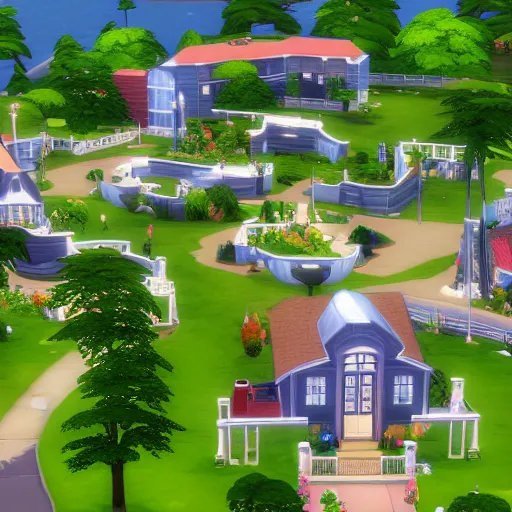 Prompt: of a new sims 4 world based on providence, rhode island