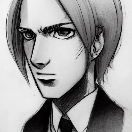 Prompt: Sketch of johan liebert by Naoki Urasawa Hyperdetailed , trending on artstation , CGSociety