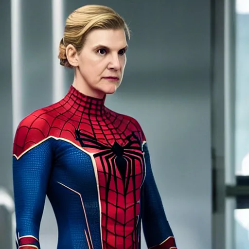 Prompt: Kim wexler as spiderman