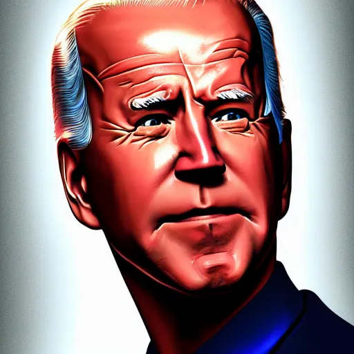 Image similar to Portrait of joe biden, by alan moore, strong features, sharp lines, supersuit, 8k, artstation, artgerm