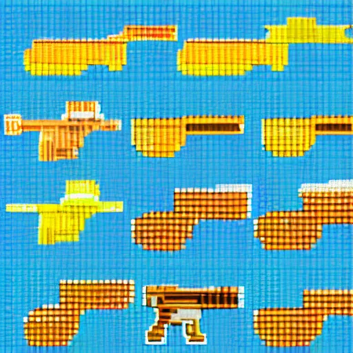 Image similar to pixel art gun sprites