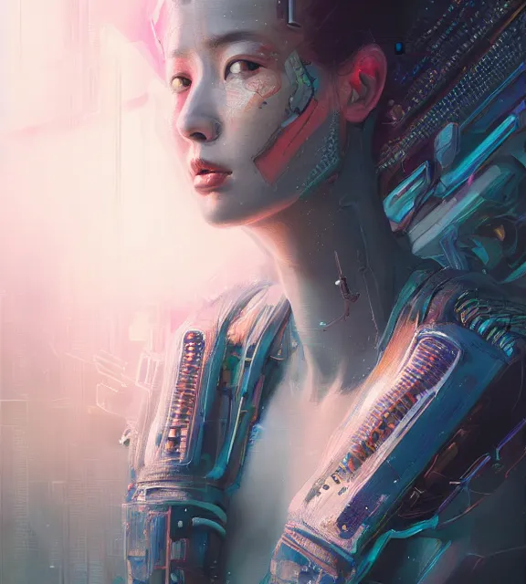 Image similar to hyperrealistic portrait of a woman monster astronaut, full body portrait, well lit, intricate abstract. cyberpunk, intricate artwork, by tooth wu, wlop, beeple. in the style of jin kagetsu, james jean and wlop, highly detailed, sharp focus, intricate concept art, digital painting, ambient lighting, 4 k, artstation