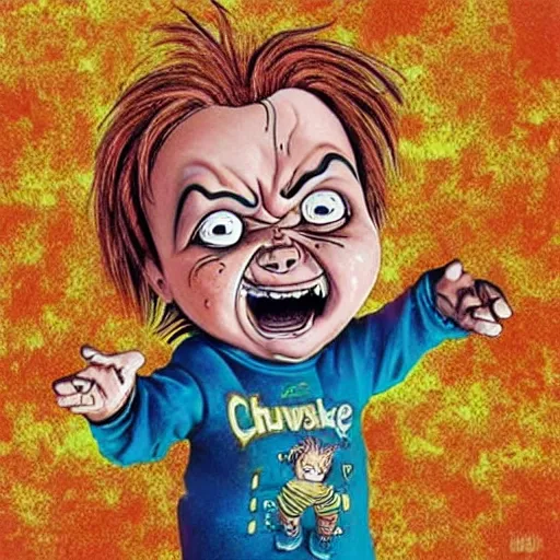 Image similar to chucky finster in the cover art of nas'illmatic
