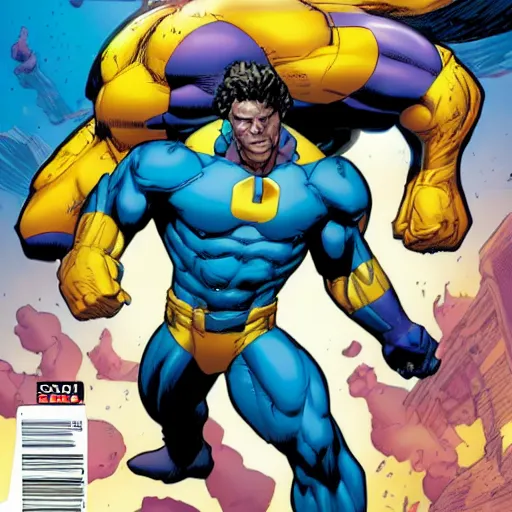 Image similar to A photo of Invincible #75 by Ryan Ottley, highly detailed, CGI, hyper-realistic, 8K