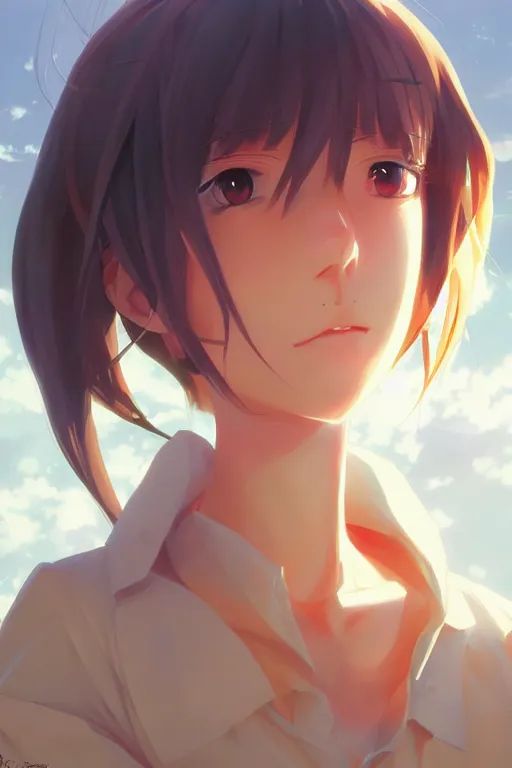 Prompt: Anime portrait, by Jesper Ejsing, RHADS, Makoto Shinkai and Lois van baarle, ilya kuvshinov, rossdraws global illumination