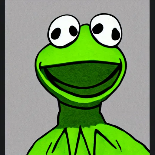 Prompt: Kermit the frog as an anime character, in the style of TV anime afro samurai, Key Frame, Top rated of pixiv, High Detail, Medium Shot, Dusk