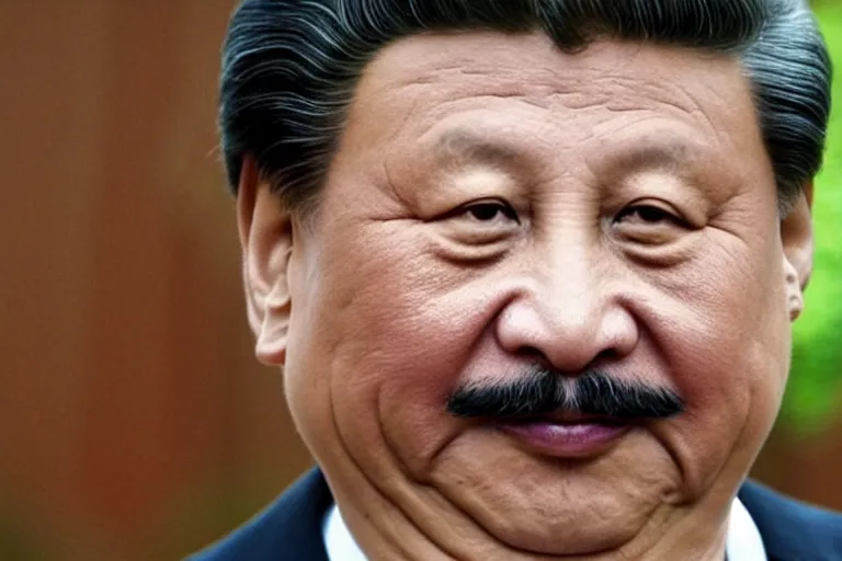 Image similar to xi jinping with mustache and beard closeup