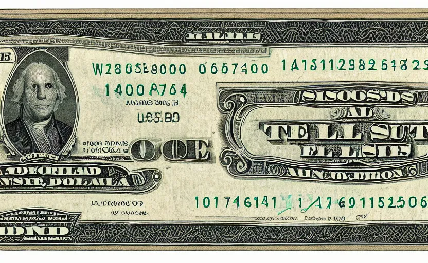 Image similar to rectangular photograph of one dollar u. s. currency note