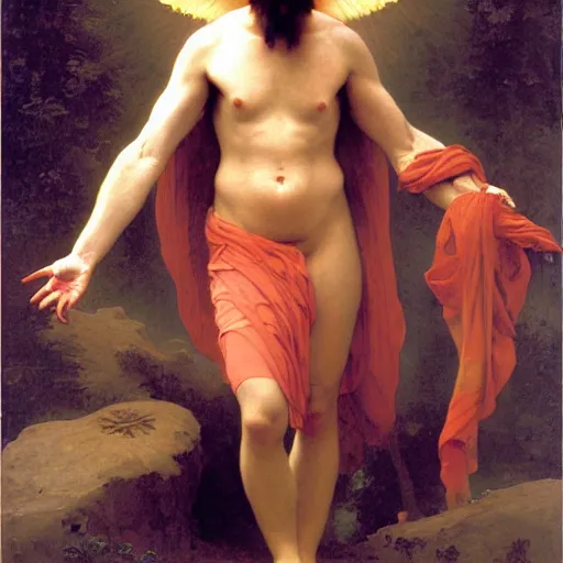 Image similar to The cosmic shaman, painted by William-Adolphe Bouguereau