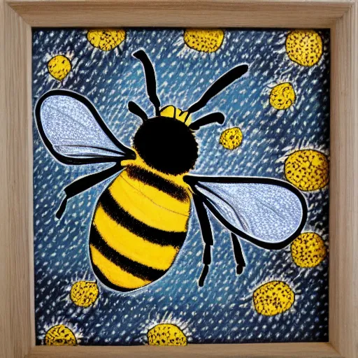 Image similar to bee art in print