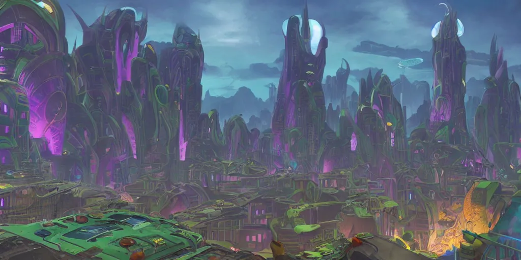 moebius matte painting of aphelion from ratchet & clank | Stable ...