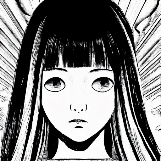 Image similar to a portrait of tomie by junji ito