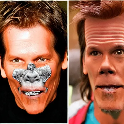Image similar to kevin bacon face wrapped inside a cheeseburger