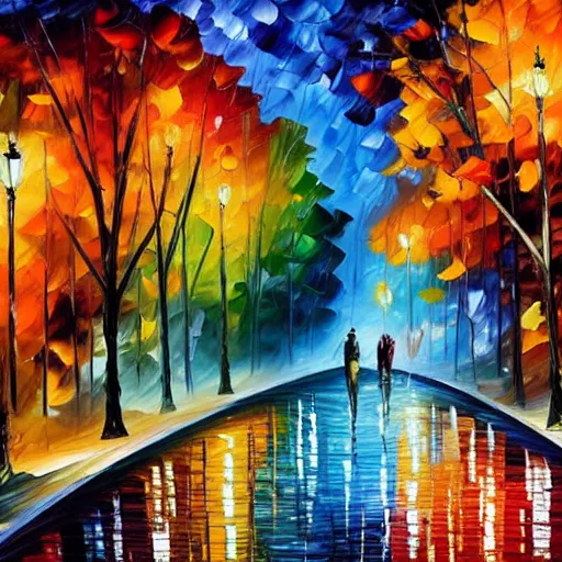 Image similar to A Landscape by Leonid Afremov