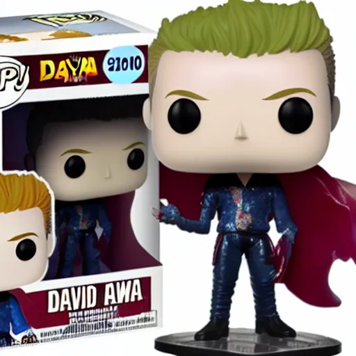 Image similar to a david bowie funko - pop, product shot