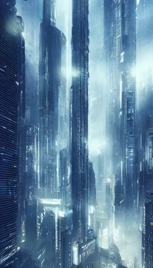 Prompt: city of the future, many skyscrapers, blade runner style, hyper - realistic, octane render, realistic, real, street, rain, beautiful