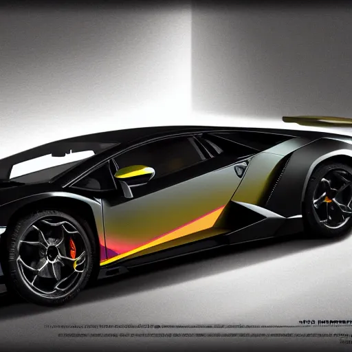 Image similar to lamborghini digital art in the style of greg rutkowski and craig mullins, 4 k