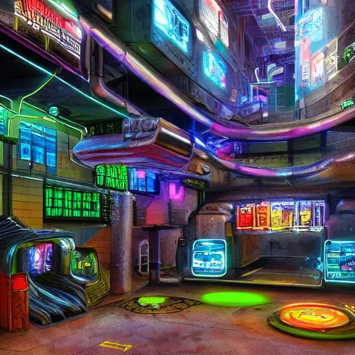 Image similar to cyberpunk playground