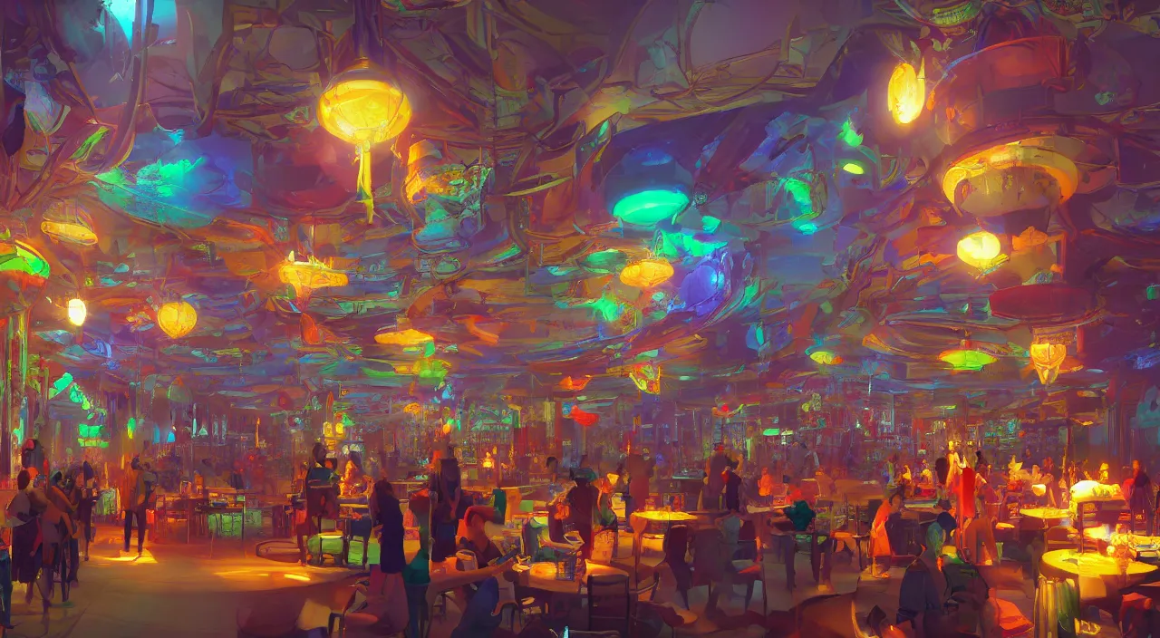 Image similar to bazaar zouk oriantal multicolorful sky shine place mosquet painting stylized digital video game icon global illumination ray tracing 8 k hd resolution, by ilya kuvshinov and cushart krentz and gilleard james