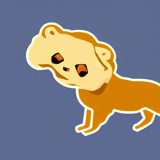 Image similar to a telegram sticker of a honey badger on a pile of gold coins