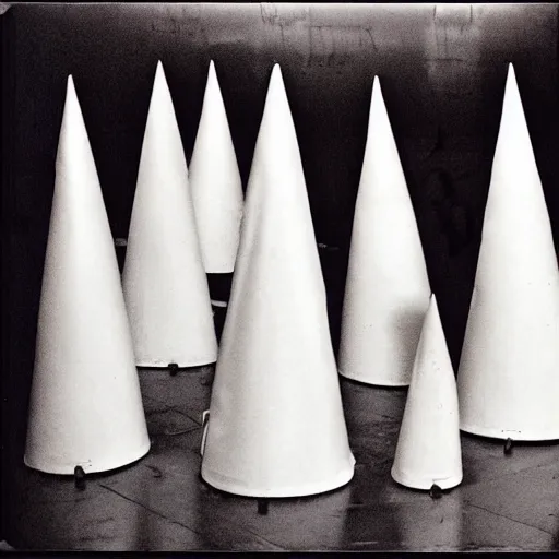 Prompt: conehead furry cult, 35mm grainy film photography