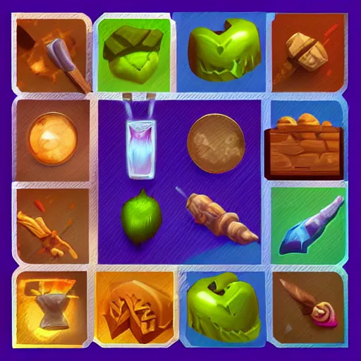 Prompt: a health potion, wow, world of warcraft, game icon, icon grid, flat background