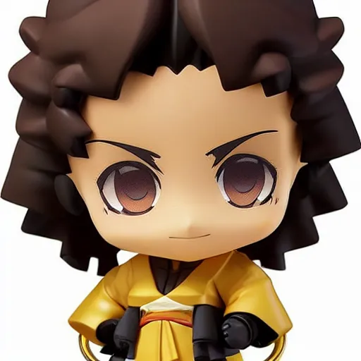 Image similar to cutest cute nendoroid afrosamurai. chibi anime nendoroid. cute. yasuke. brown skinned.