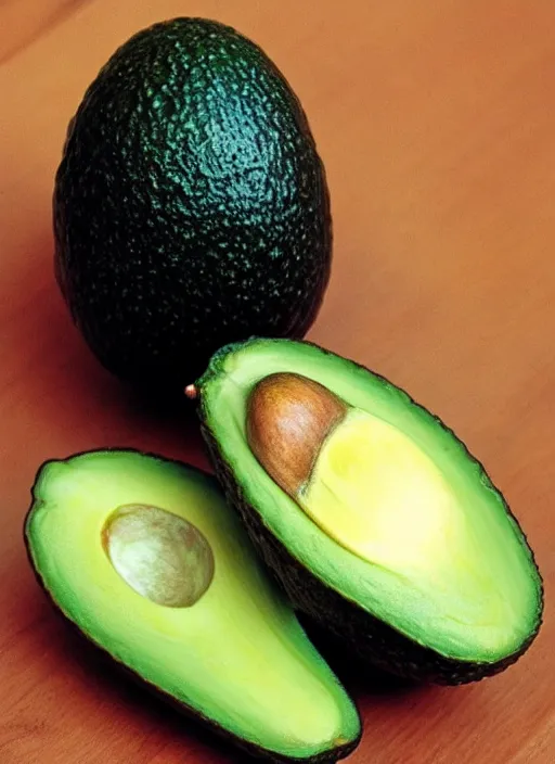 Prompt: photo avocado in a hand cameraphone soft focus