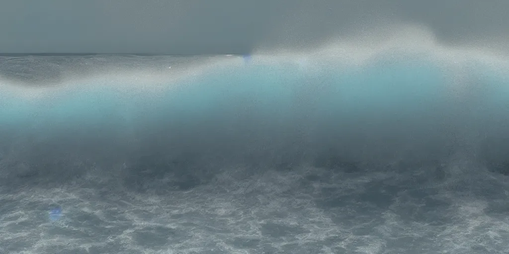 Image similar to a huge wave ， 3 d render