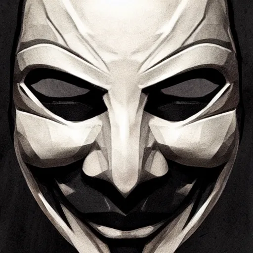 Image similar to anonymous mask, digital art, photorealistoc, art by greg rutkowski, hyperdetailed, western comic style, comic, comic style, sharp lineart, professional lighting, deviantart, artstation, trevor henderson, rossdtaws, cinematic, dramatic