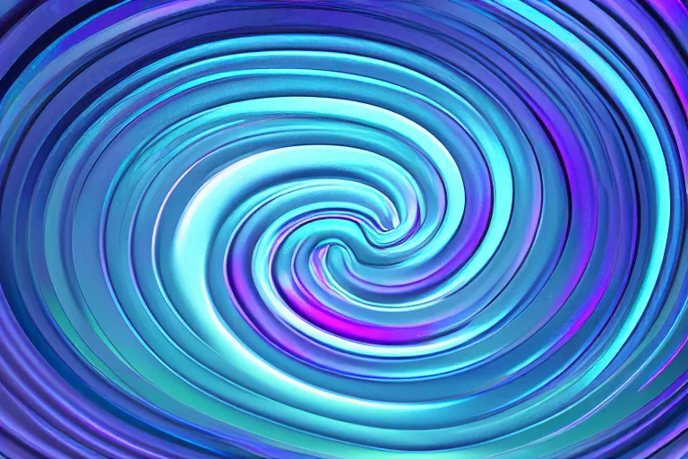 Image similar to iridescent periwinkle spiral - bubble logo artstation