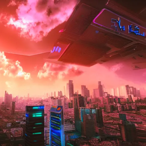 Image similar to tel aviv as an utopian cyberpunk city epic sky photography octane render hyper realistic detailed