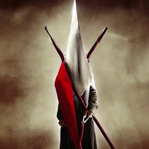 Image similar to pyramid head republican election propaganda full frontal