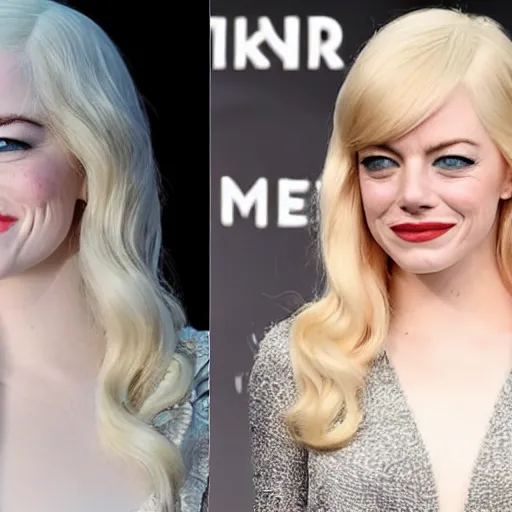 Image similar to blond Emma Stone as Daenerys Targaryen