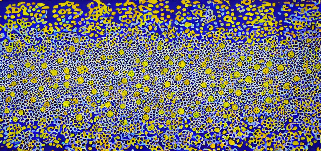 Image similar to morning sun by yayoi kusama