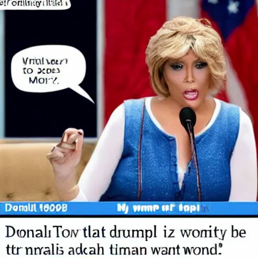 Image similar to donald trump as a woman