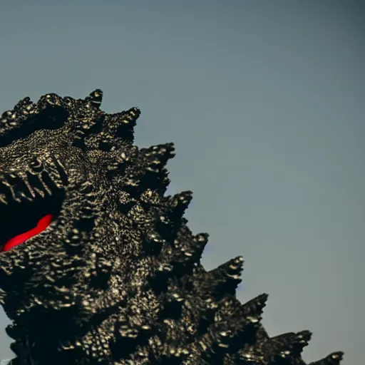 Image similar to dslr portrait still of godzilla, 8 k, 8 5 mm f 1. 4