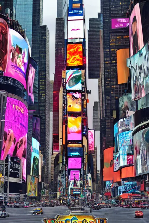 Prompt: Times Square in the style of World of Warcraft