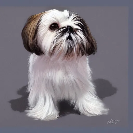 Prompt: AI Robot Shih Tzu, detailed, centered, digital painting, artstation, concept art, donato giancola, Joseph Christian Leyendecker, WLOP, Boris Vallejo, Breathtaking, 8k resolution, extremely detailed, beautiful, establishing shot, artistic, hyperrealistic, beautiful face, octane render, cinematic lighting, dramatic lighting, masterpiece