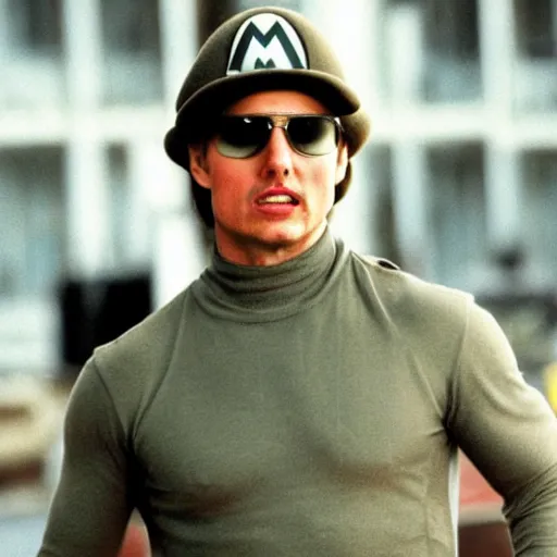 Prompt: tom cruise as mario