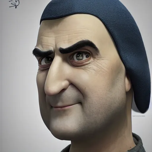 Prompt: Gru in real life, portrait, photograph, realistic, hyperrealistic, highly detailed, very detailed, extremely detailed, detailed, digital art, trending on artstation