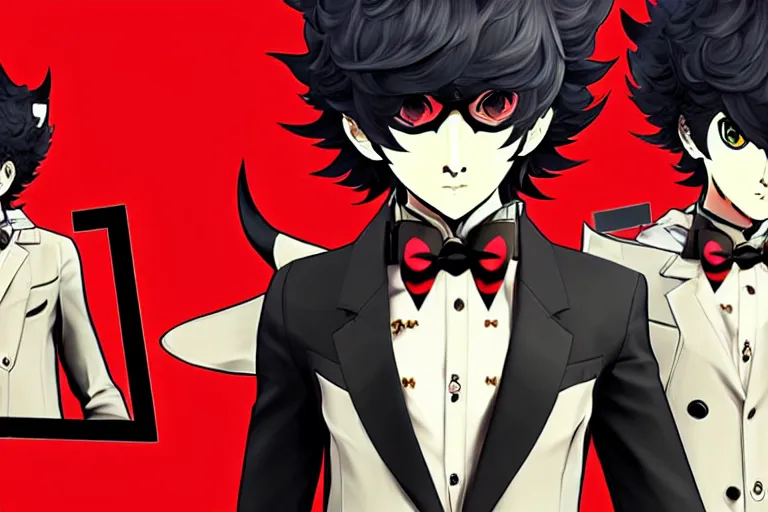 Image similar to in the persona 5 : royal ( by atlus ) video game casino level, a furry male sandcolored tan fox fursona ( has hair ), persona 5 phantom thief style