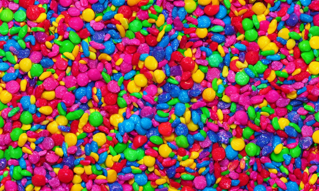 Image similar to extreme candy maximalism