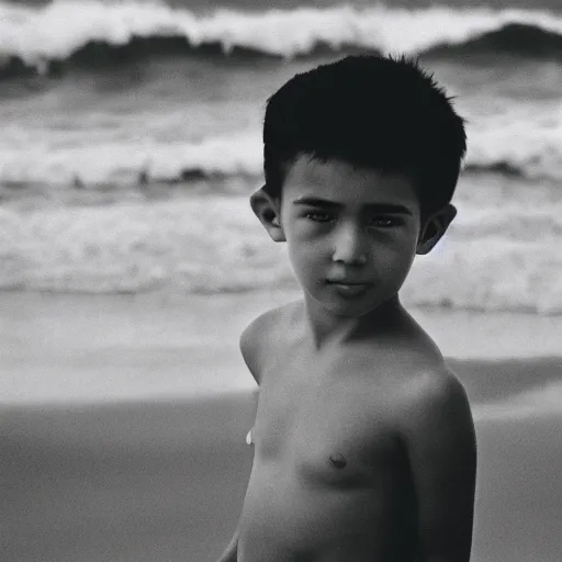 Image similar to photo of a boy at the beach