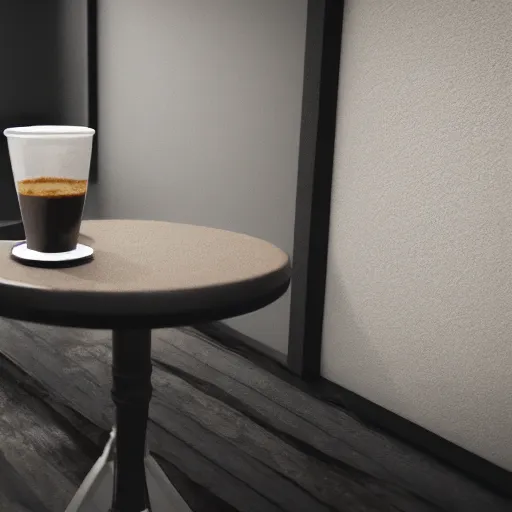 Prompt: : sloppy old cup of coffee spilling everywhere unrealengine ,cinematic, hyper realism, high detail, octane render, 8k