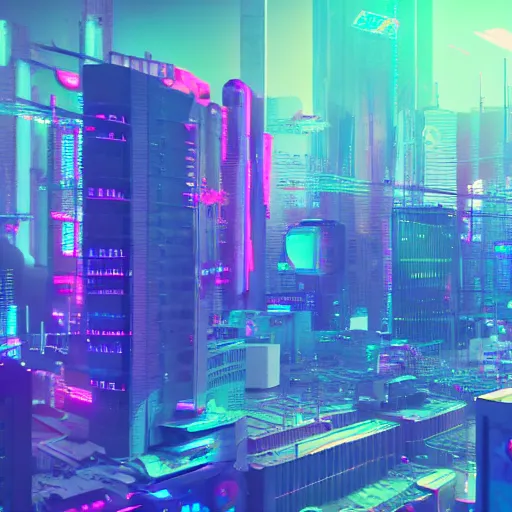 Prompt: drone filled cyberpunk synthwave city, cinematic, kino, 3 d render, 8 k, landscape photo