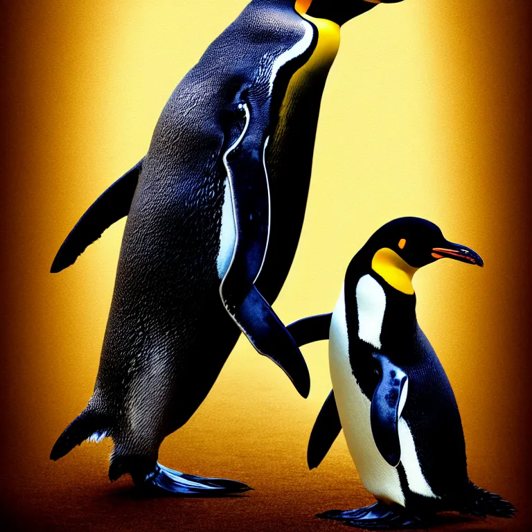 Prompt: epic professional digital art of startling penguin, faint golden atmospheric lighting, painted, intricate, detailed, cheerful, fun, exciting, by leesha hannigan, wayne haag, reyna rochin, ignacio fernandez rios, mark ryden, iris van herpen,, epic, stunning, gorgeous, much wow, cinematic, masterpiece.