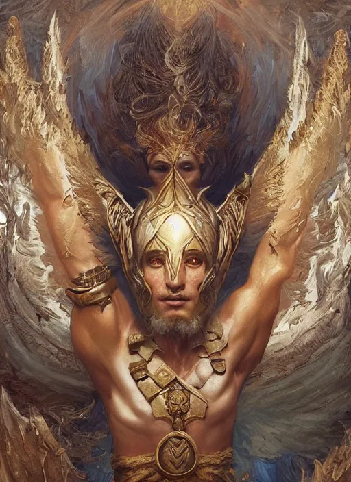 Image similar to digital _ painting _ of _ mythical god _ by _ filipe _ pagliuso _ and _ justin _ gerard _ symmetric _ fantasy _ highly _ detailed _ realistic _ intricate _ port