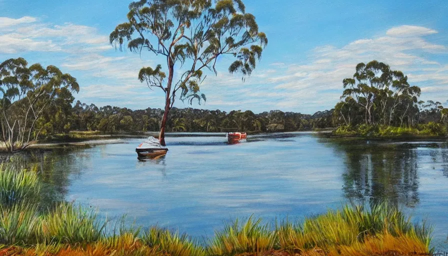 Image similar to painting of the manning river in taree australia