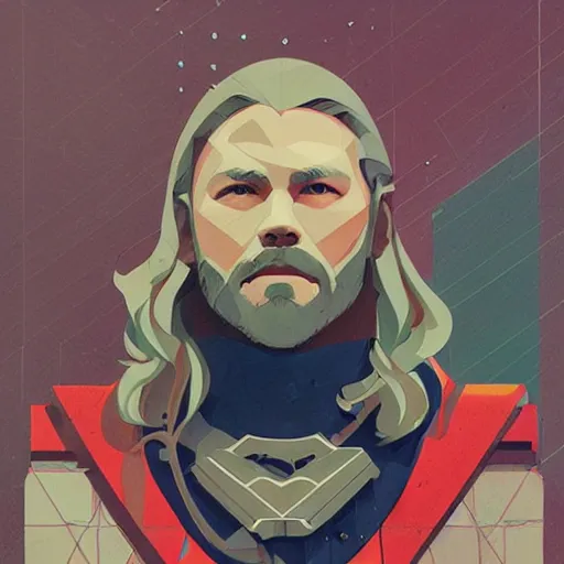 Image similar to Thor profile picture by Sachin Teng, asymmetrical, Organic Painting , Matte Painting, geometric shapes, hard edges, graffiti, street art:2 by Sachin Teng:4